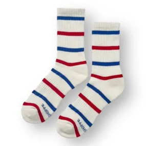 Le Bon Shoppe Boyfriend Socks Red Blue Stripe