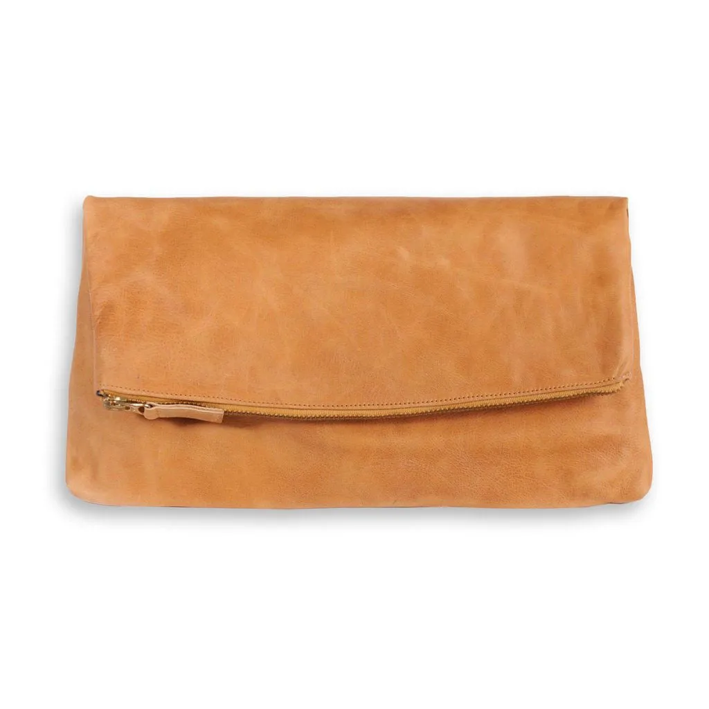 Lima Clutch in Almond