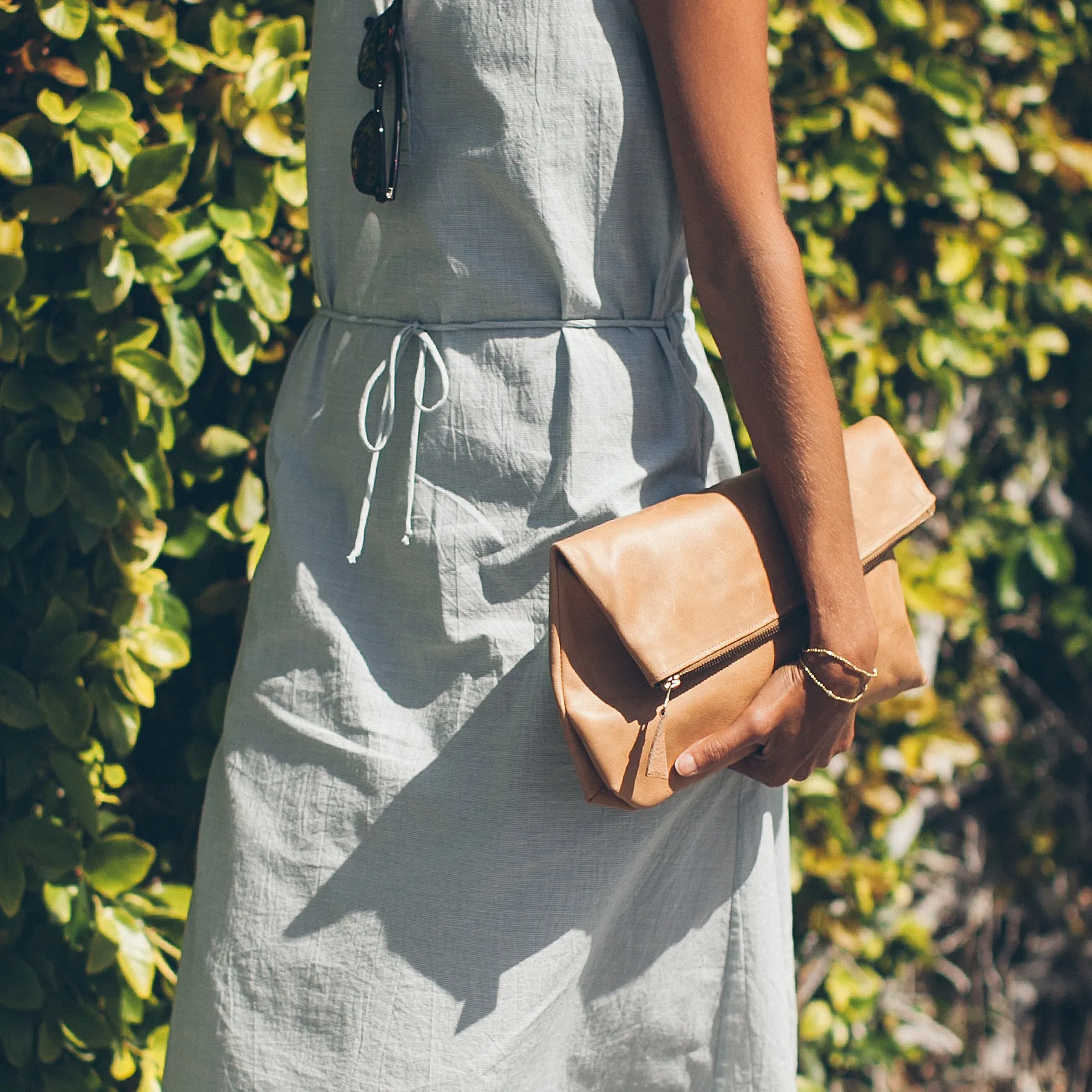 Lima Clutch in Almond