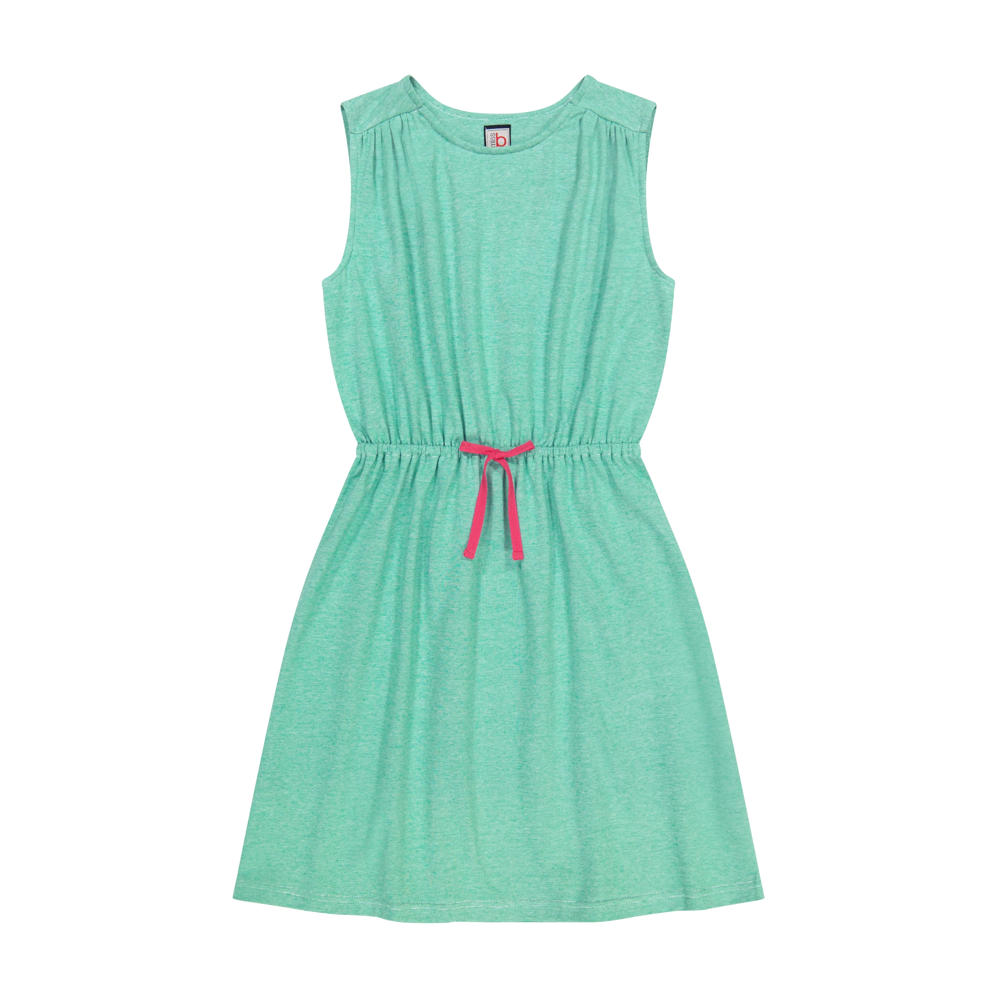 Lindsey Drawstring Dress Green Chambray