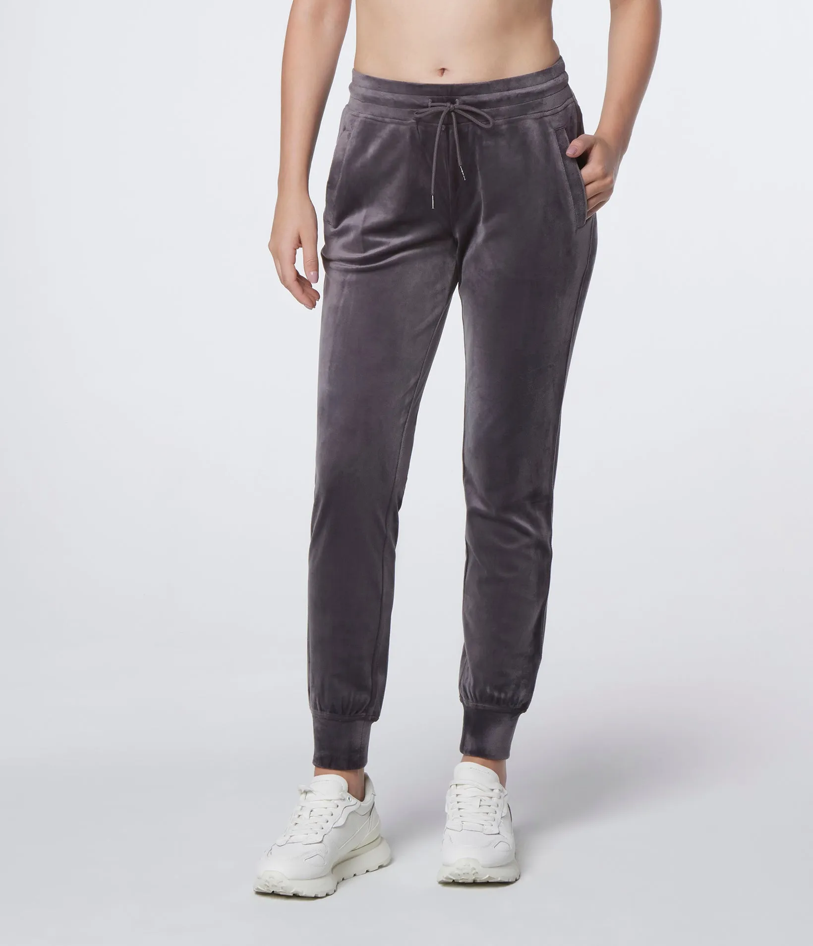 Long Velvet Drawstring Jogger