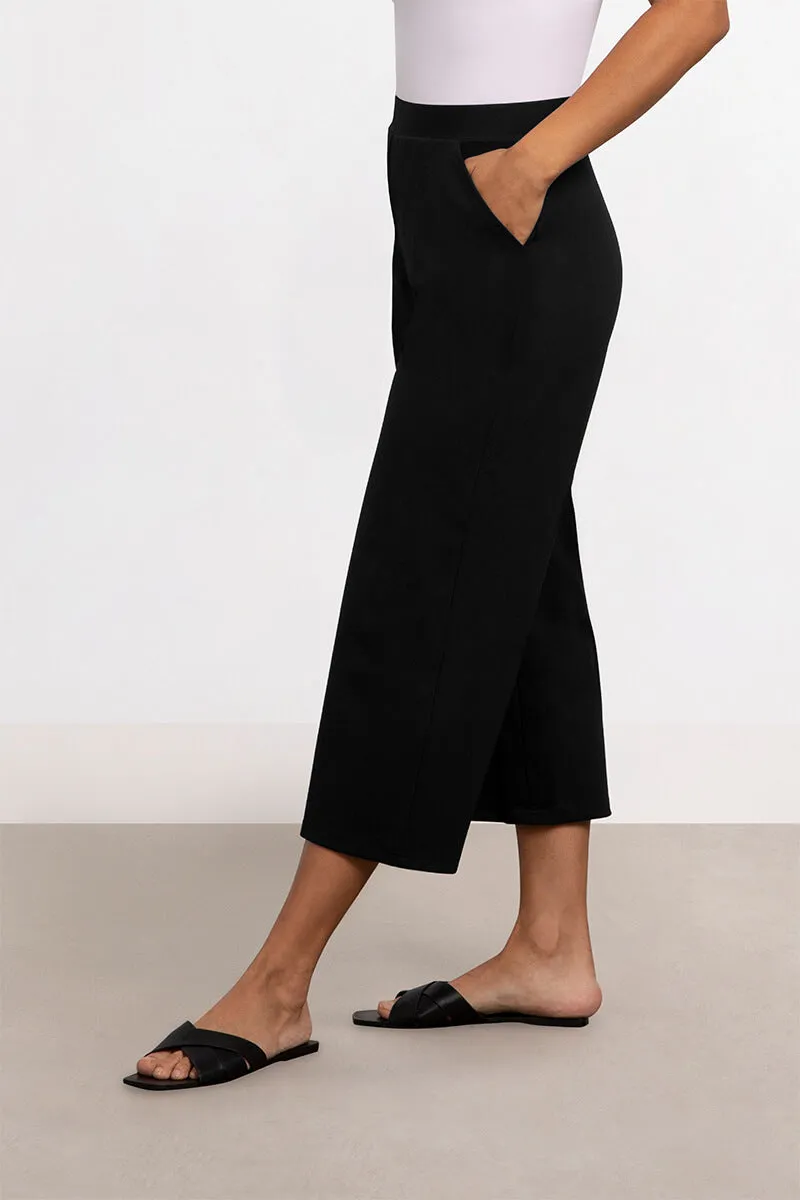 Lux Nu Wide Leg Crop | Black