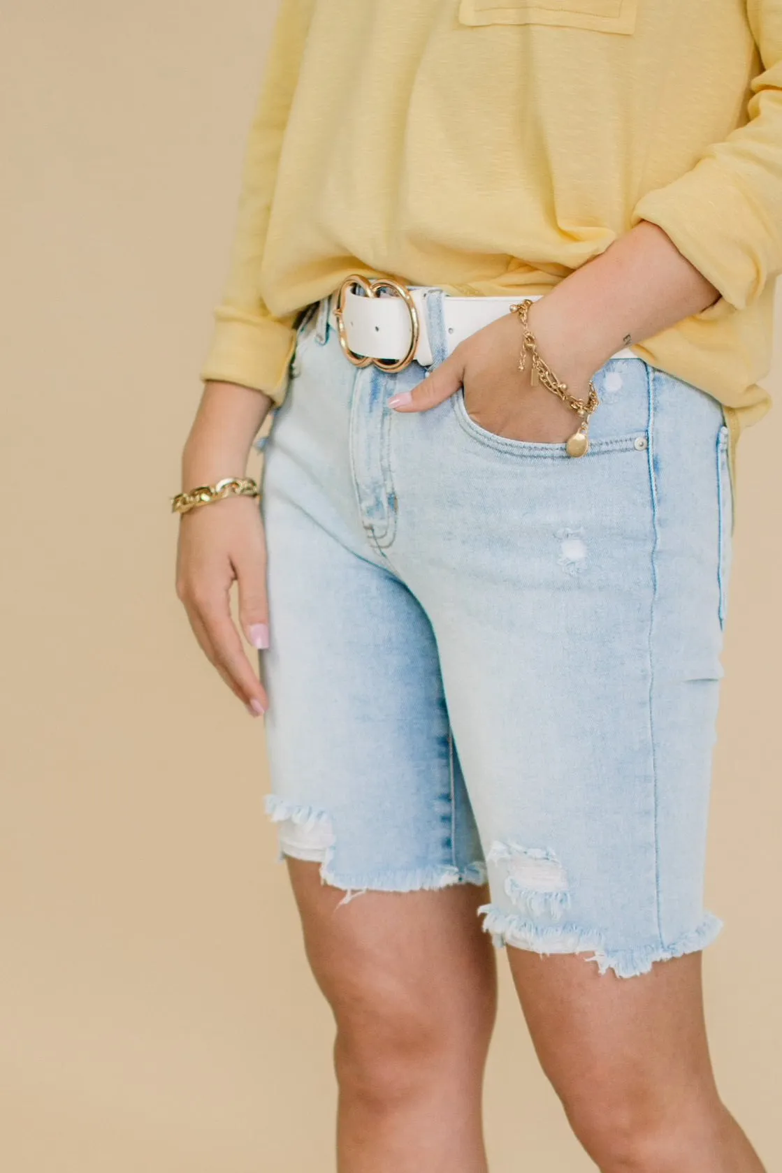 Maison Biker Jean Shorts - FINAL SALE