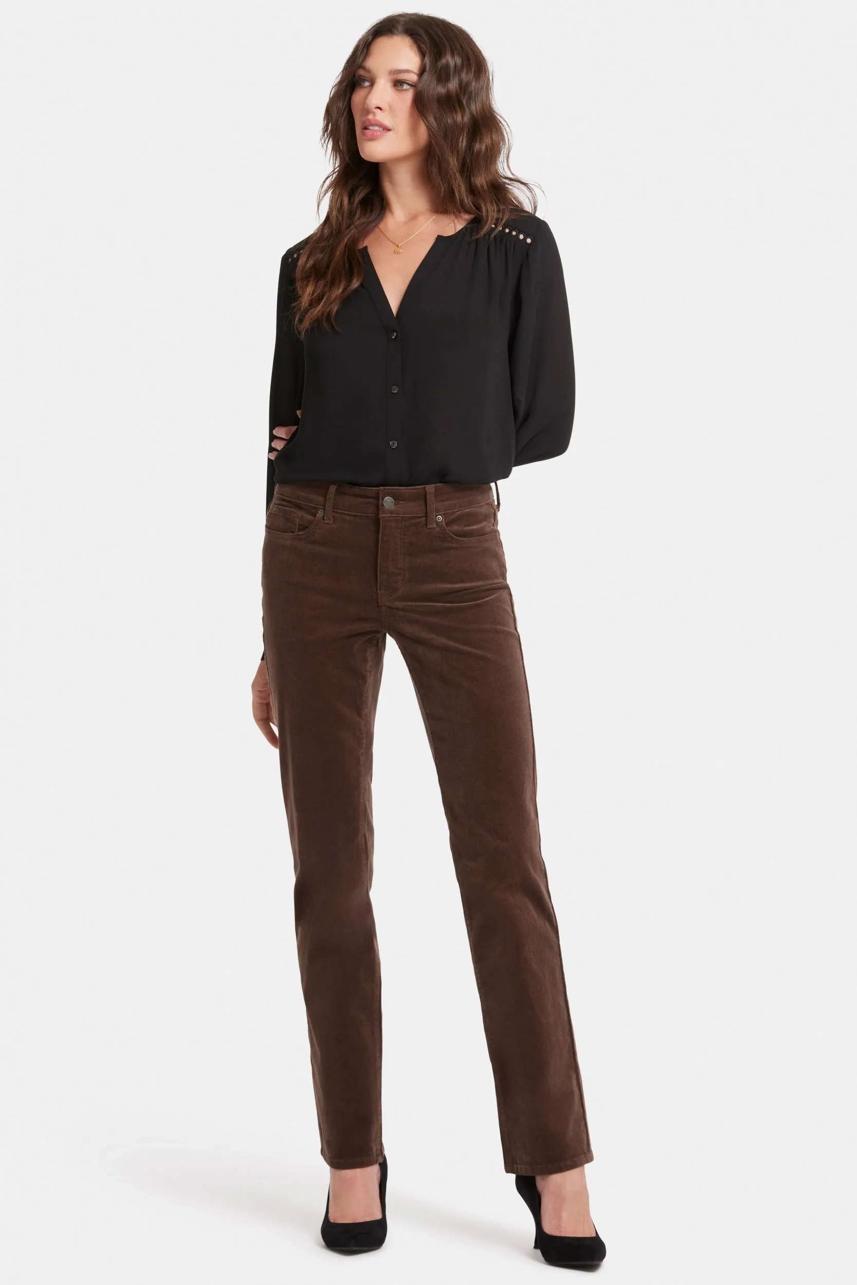 Marilyn Straight Corduroy Broek Bruin | Coffee Bean