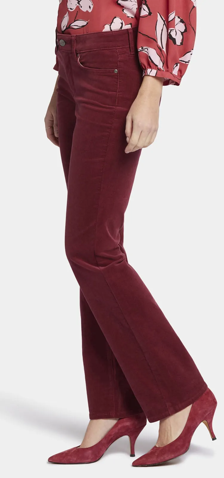 Marilyn Straight Corduroy Broek Rood | Cranberry Pie