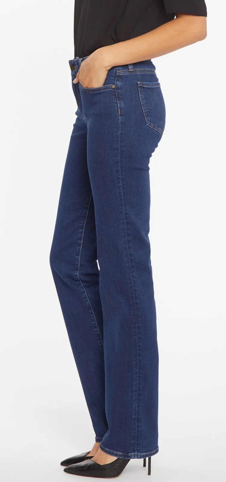 Marilyn Straight Jeans Mediumblauw Premium Denim | Quinn