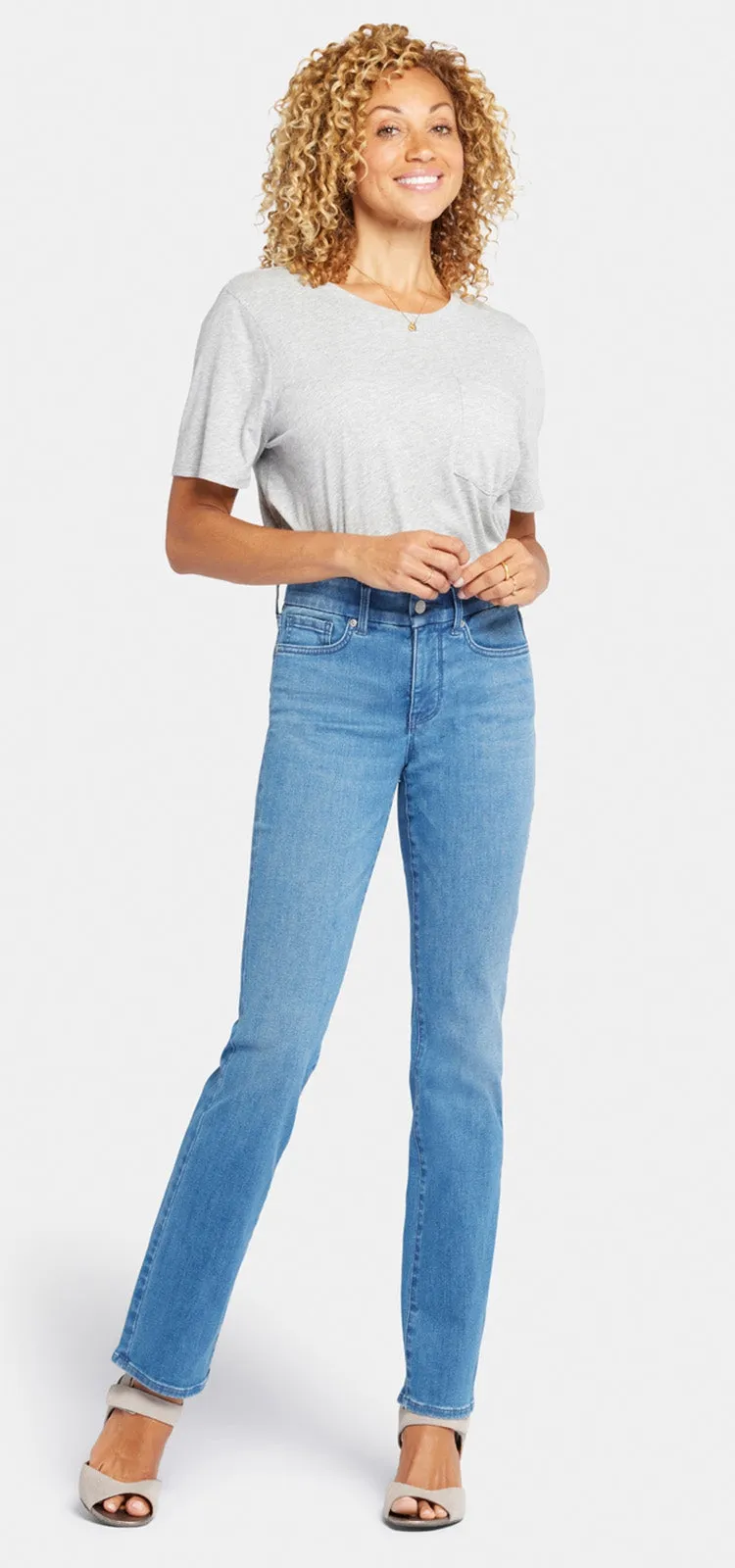 Marilyn Straight Jeans Mediumblauw Waist-Match™  Denim | Stunning