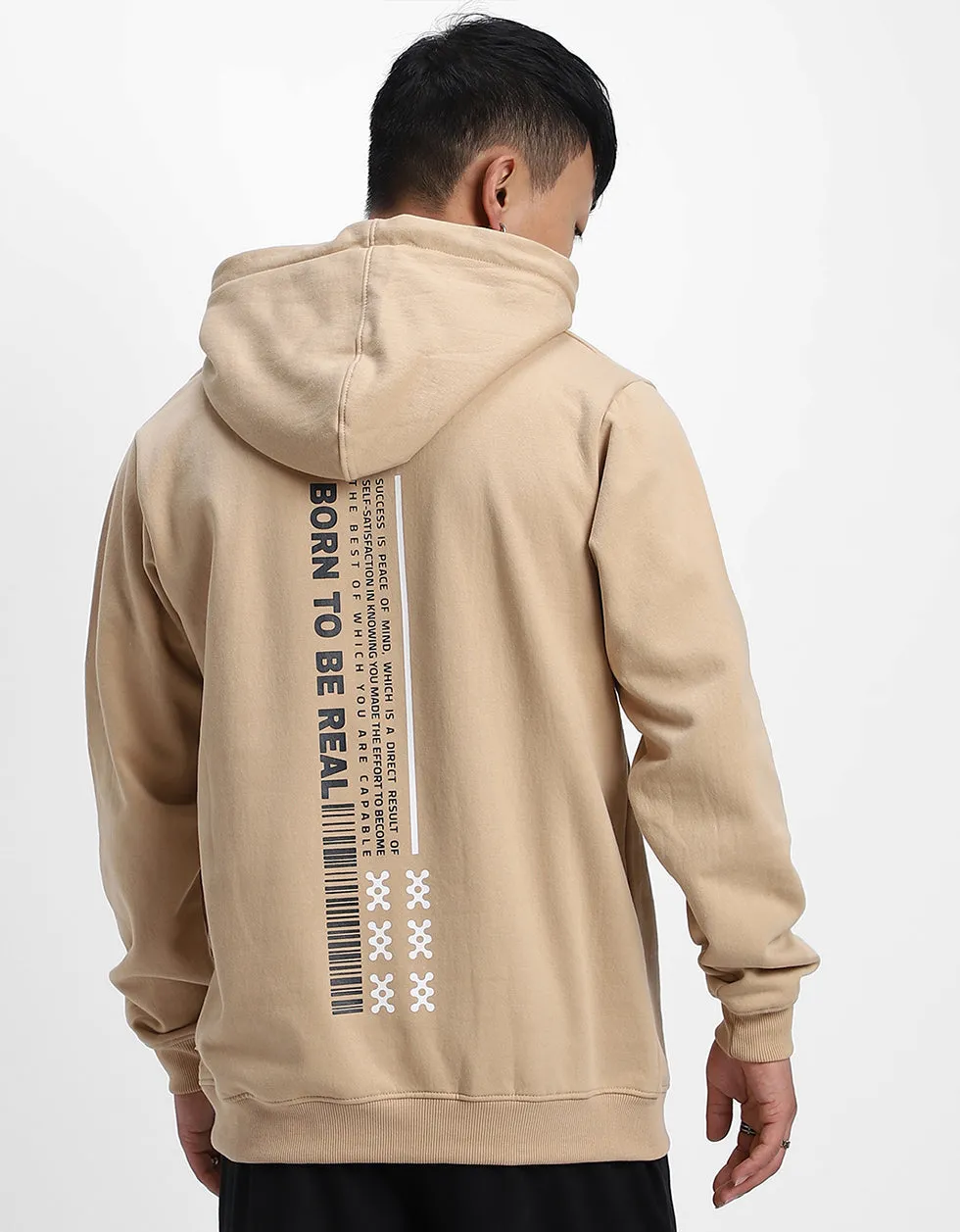 Masterpiece in Beige: Men's Perfection Print Hoodie