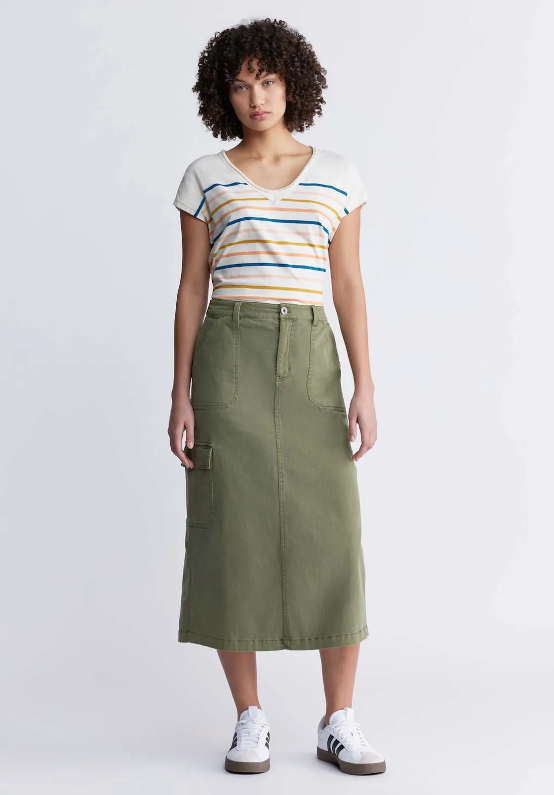 Matilde Women’s Cargo Skirt in Burnt Olive - WS0010P