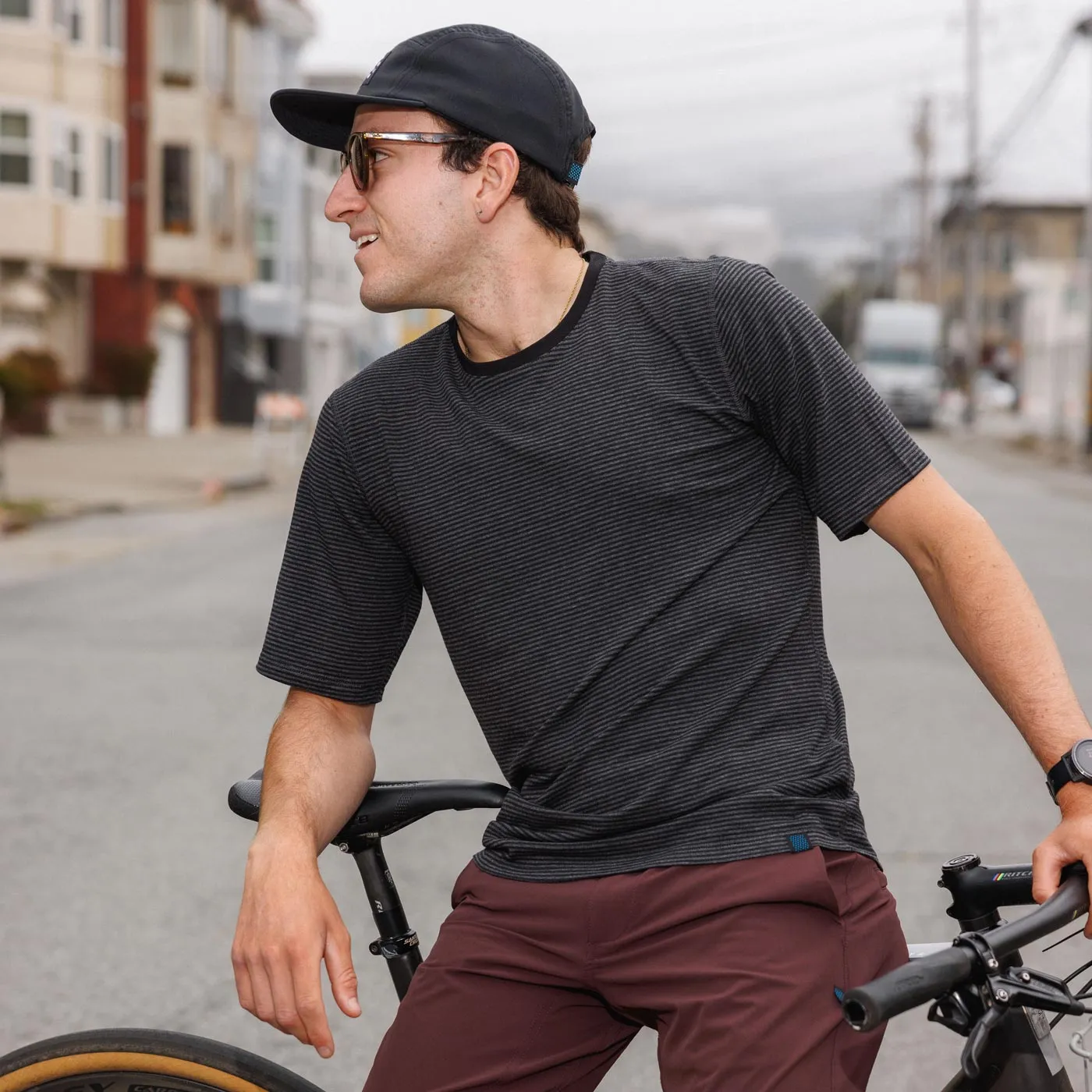 Men's Organic Riding Shirt  - Charcoal