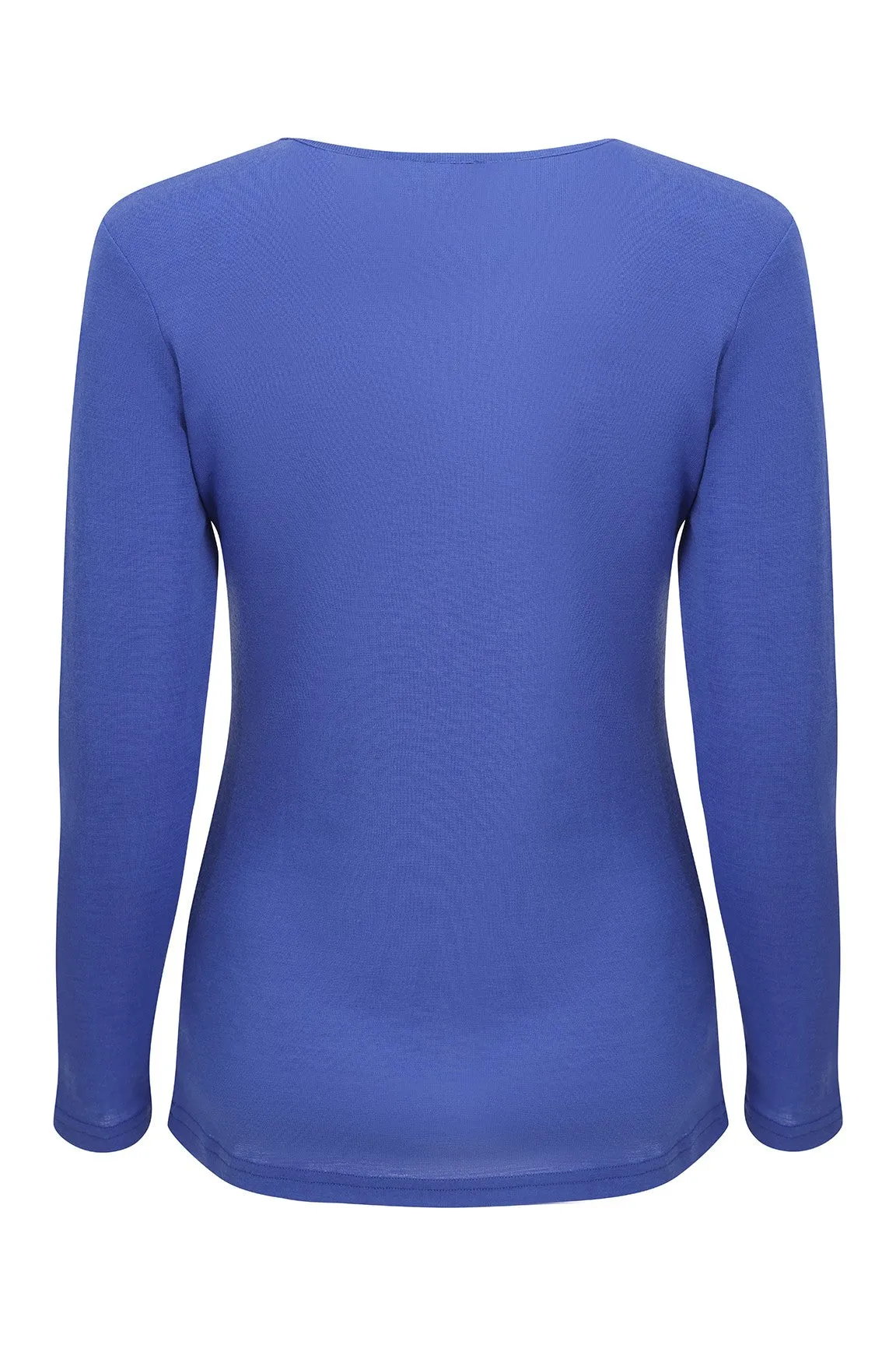 Merino Blend round neck Top | DELFT | 6393ZR