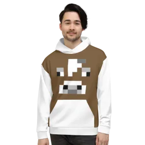 Minecraft Cow Face Adult Pullover Hoodie