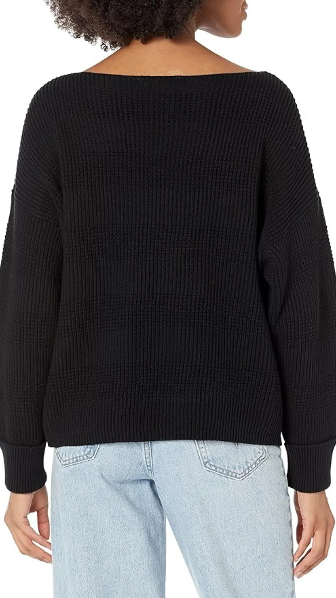 MOZART ROUND NECK SWEATER - BLACK