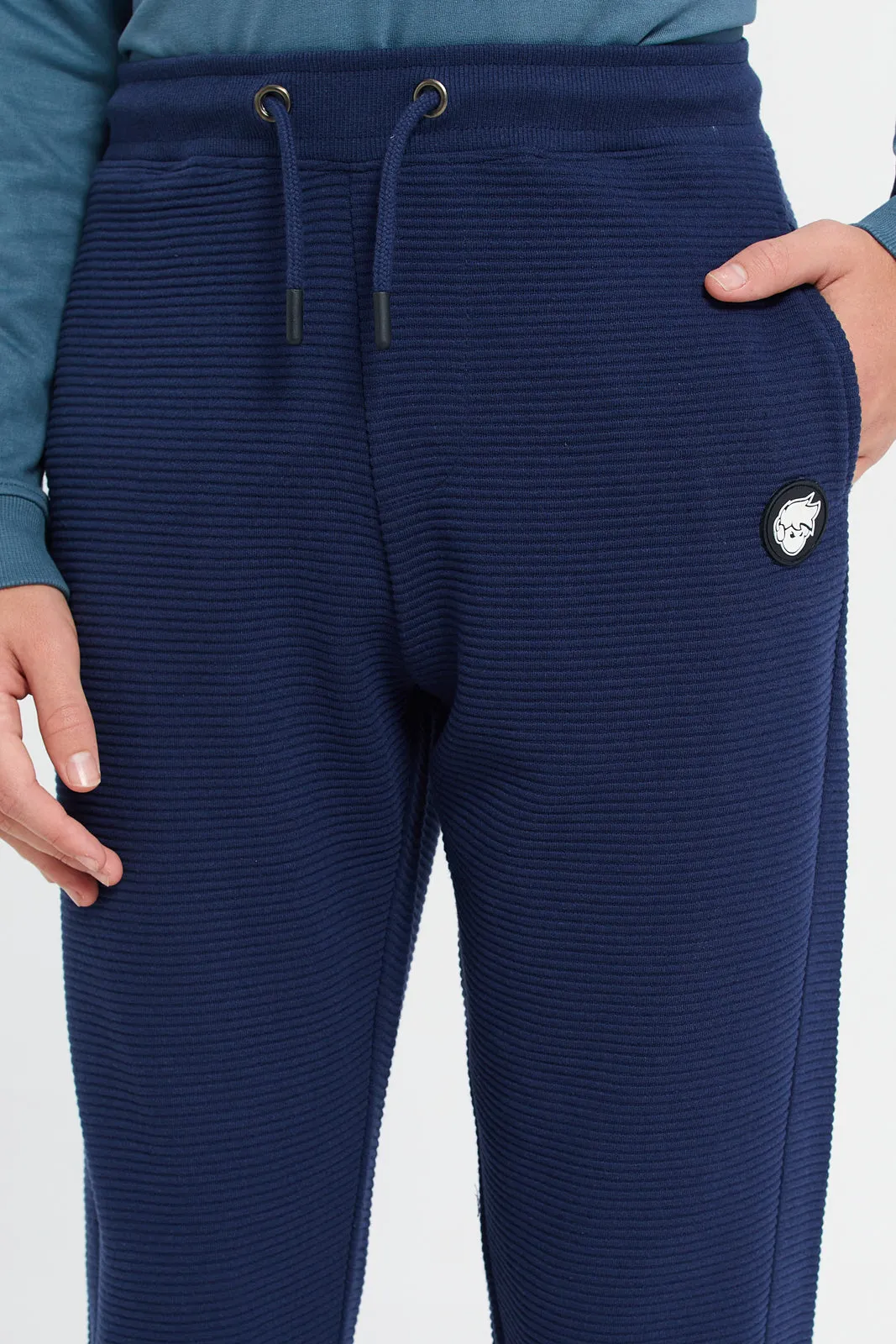 Navy Ottoman Table Active Pants