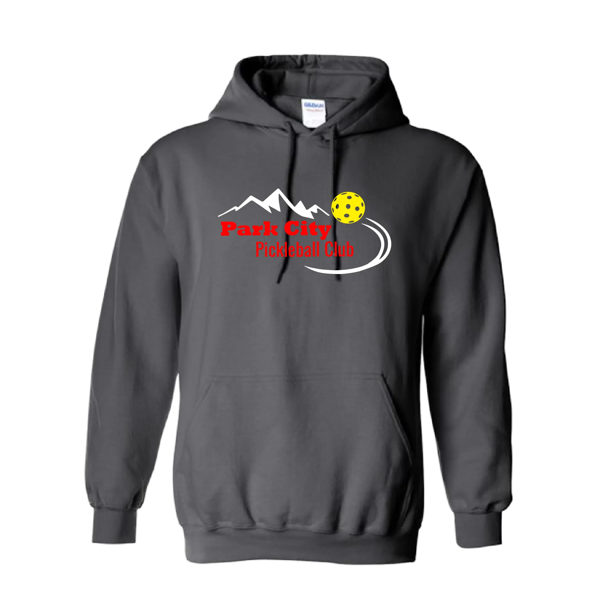 Park City Pickleball Club (Red Words) | Unisex Hoodie Pickleball Sweatshirt | 50% Cotton 50% Polyester