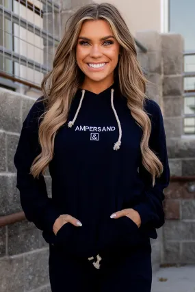 Performance Fleece University Hoodie - Navy Blue