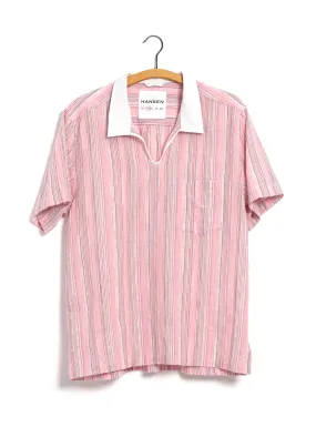 PHILIP | Short Sleeve Pull-On Shirt | Raspberry