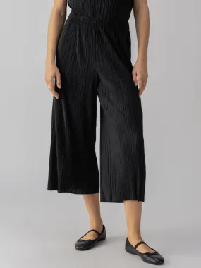 Plisse Semi High Rise Culotte Black