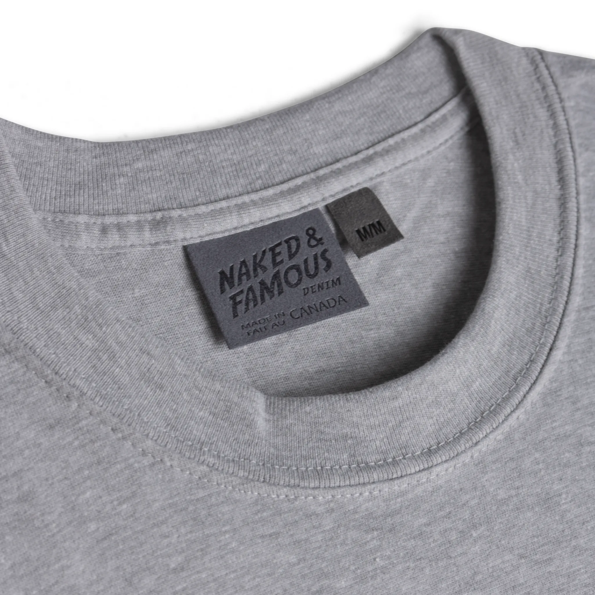 Pocket Tee - Heather Grey - Brushed Vintage Flannel - Red