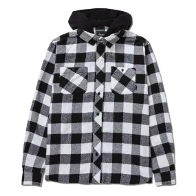 Primitive Two-Fer Black Flannel Long Sleeve Hoodie