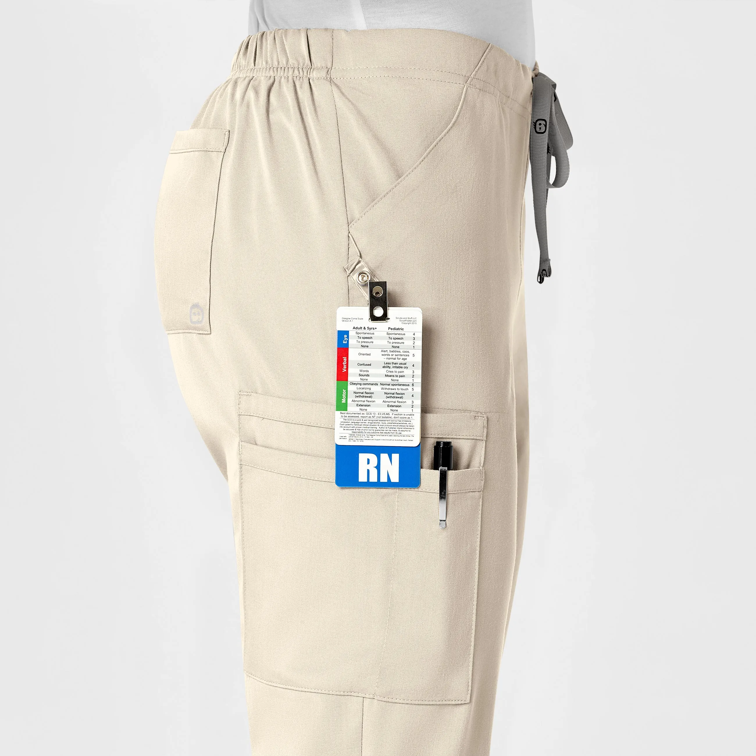 PRO Women's Moderate Flare Leg Scrub Pant - Khaki