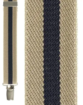 "Khaki Navy Khaki Winston" Suspenders