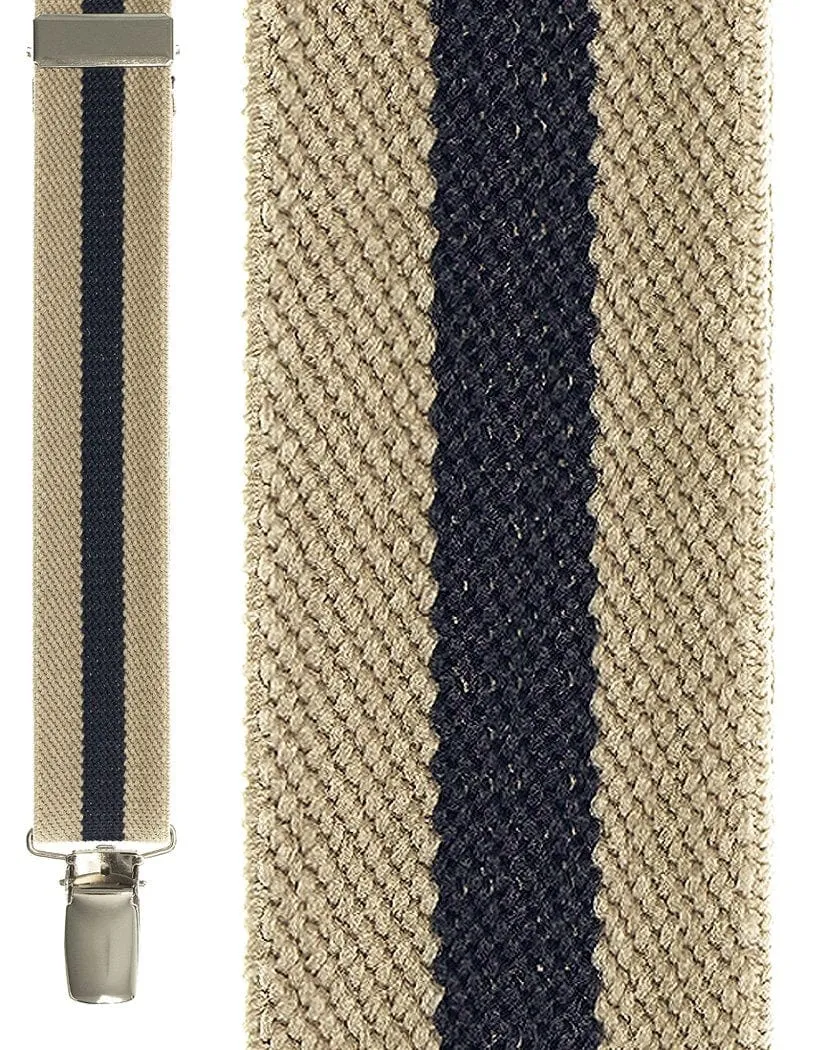 "Khaki Navy Khaki Winston" Suspenders