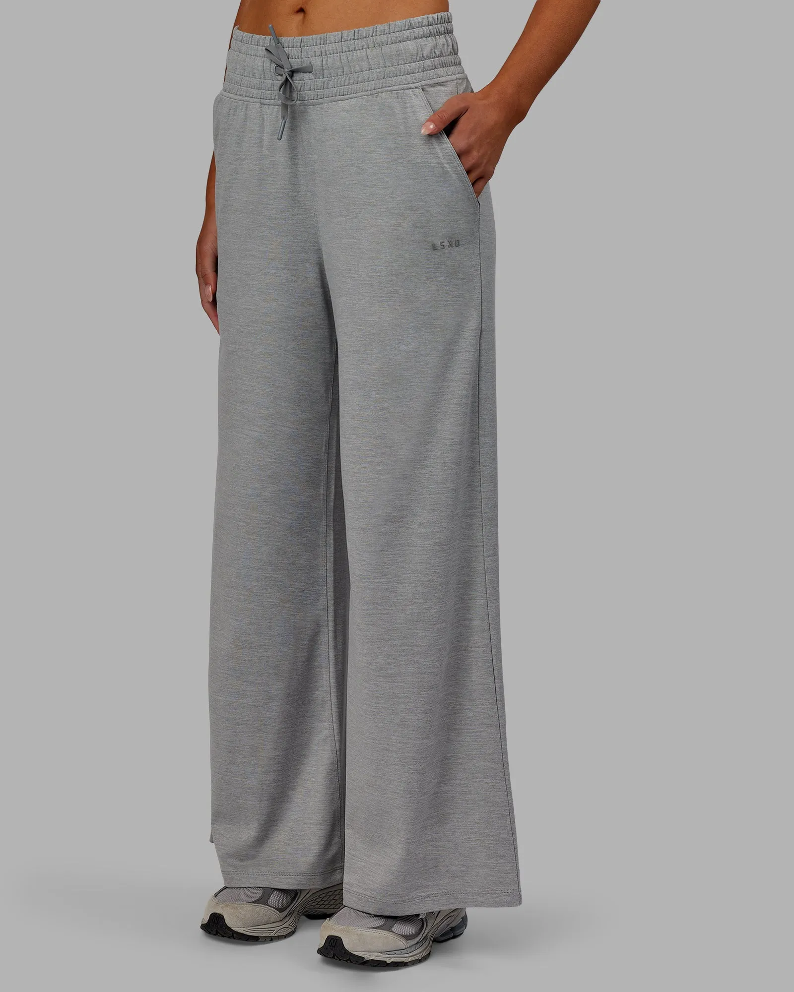 Restore CloudFLX Wide Leg Pants - Light Grey Marl