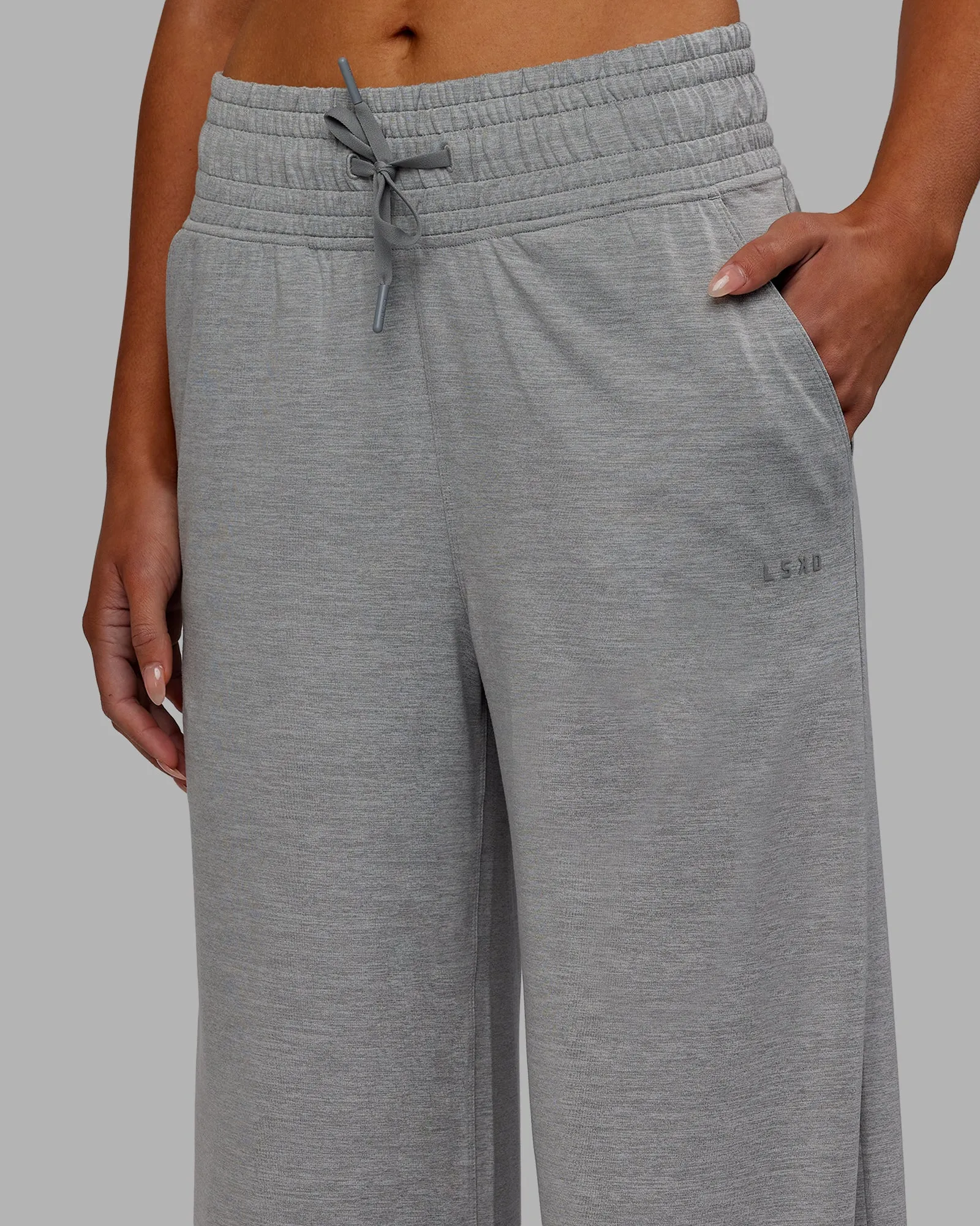 Restore CloudFLX Wide Leg Pants - Light Grey Marl