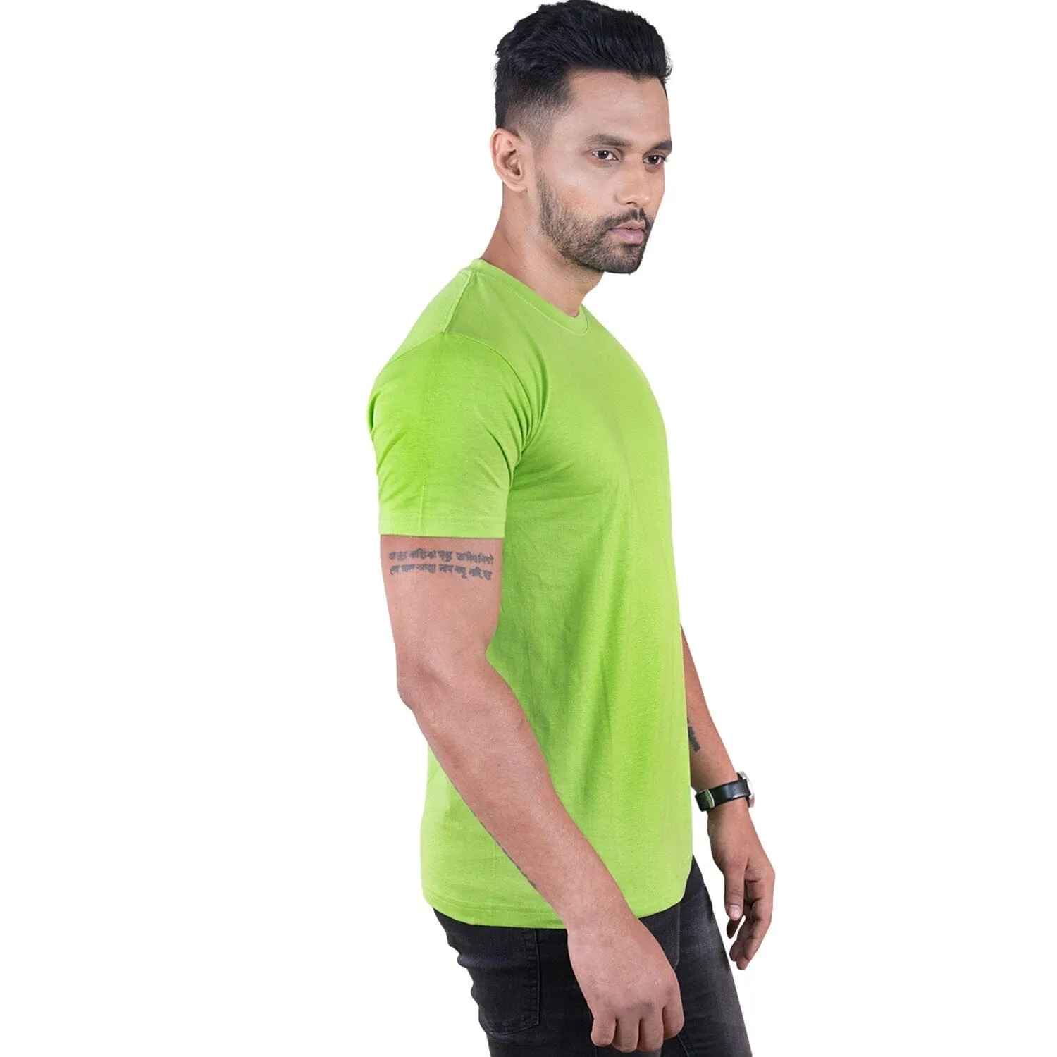 Round Neck Lime Half Sleeve