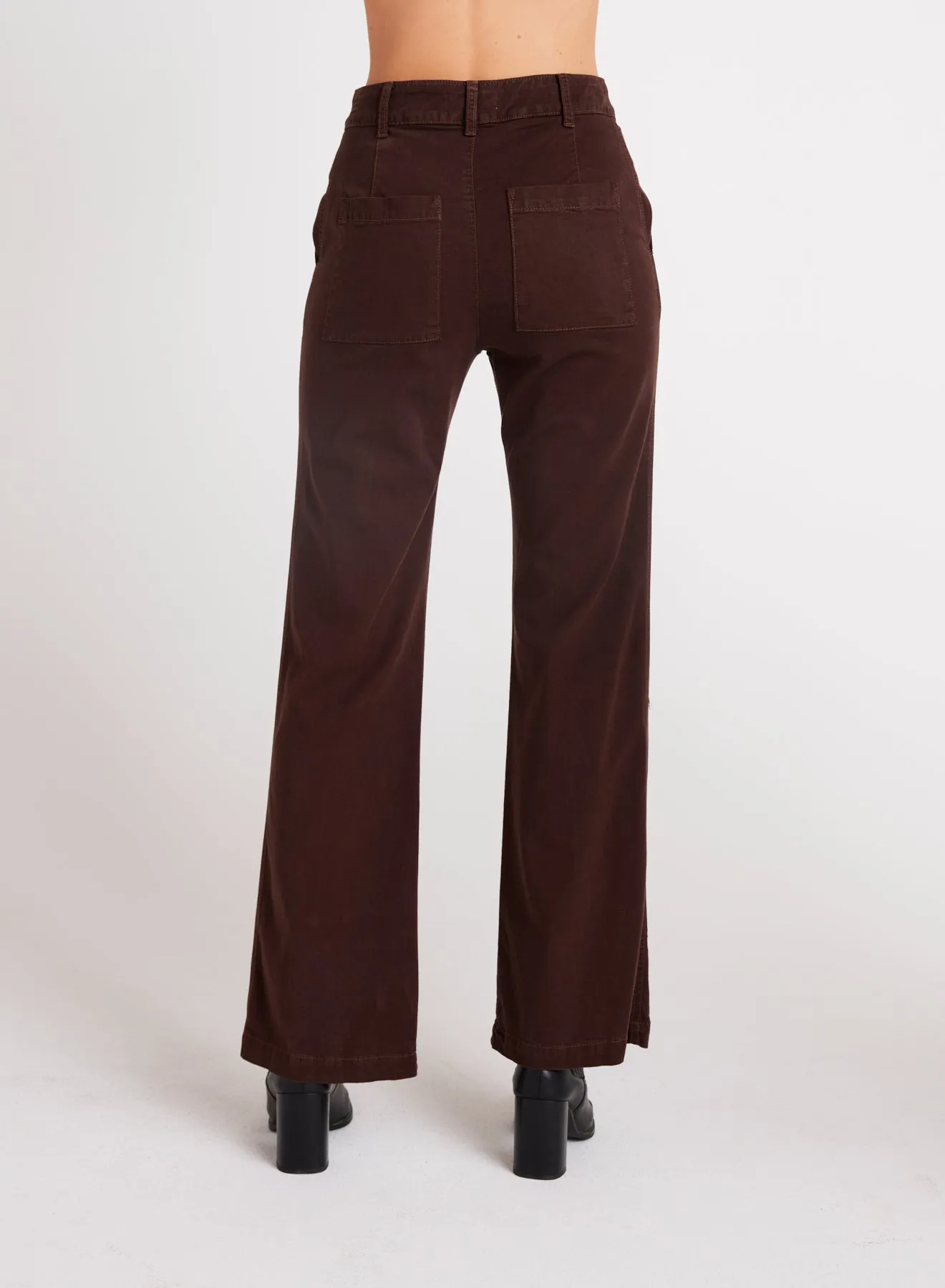 Ryder Pintuck Wide Leg - Chocolate Plum