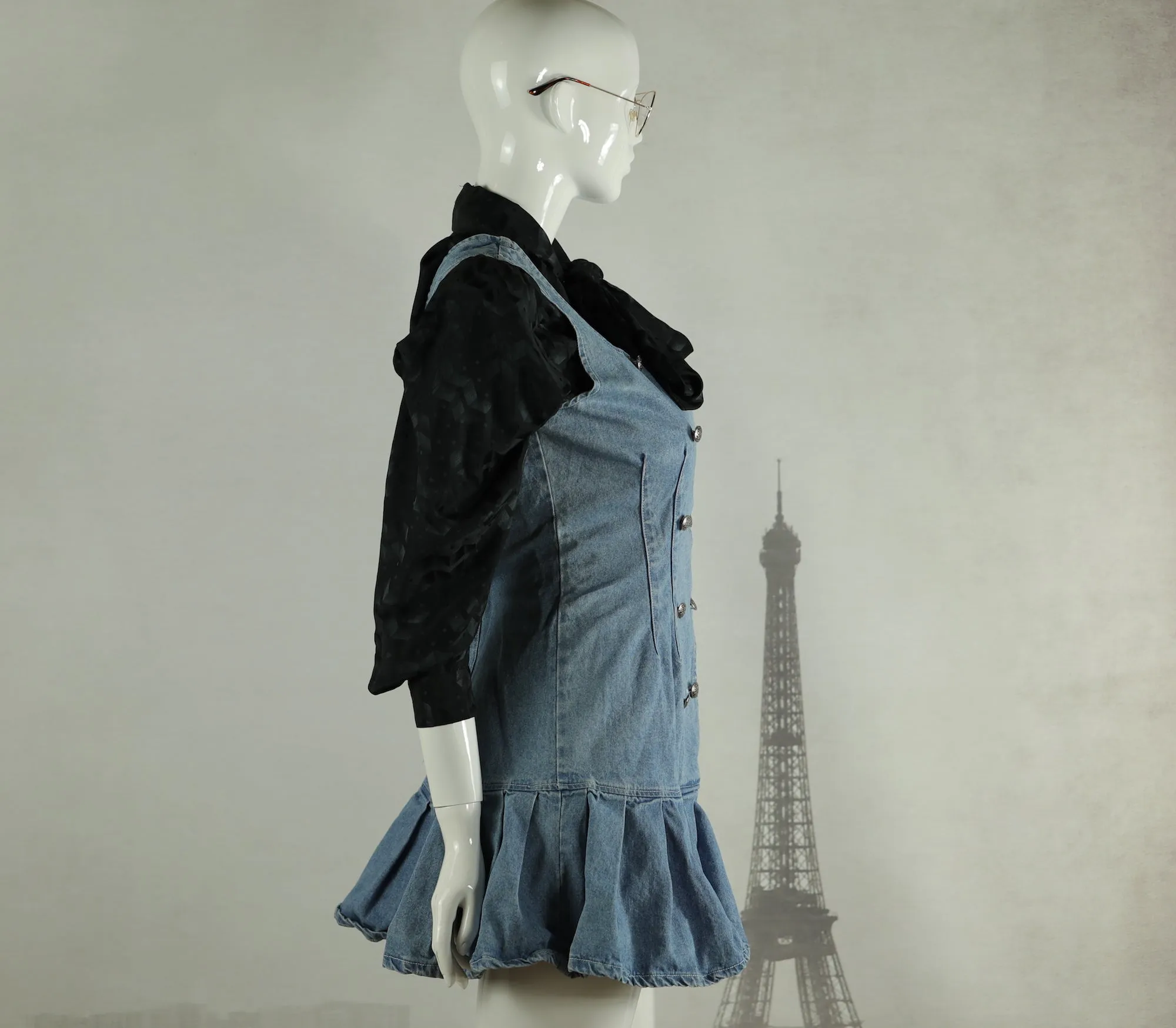 School You Denim Dress (Size 8)