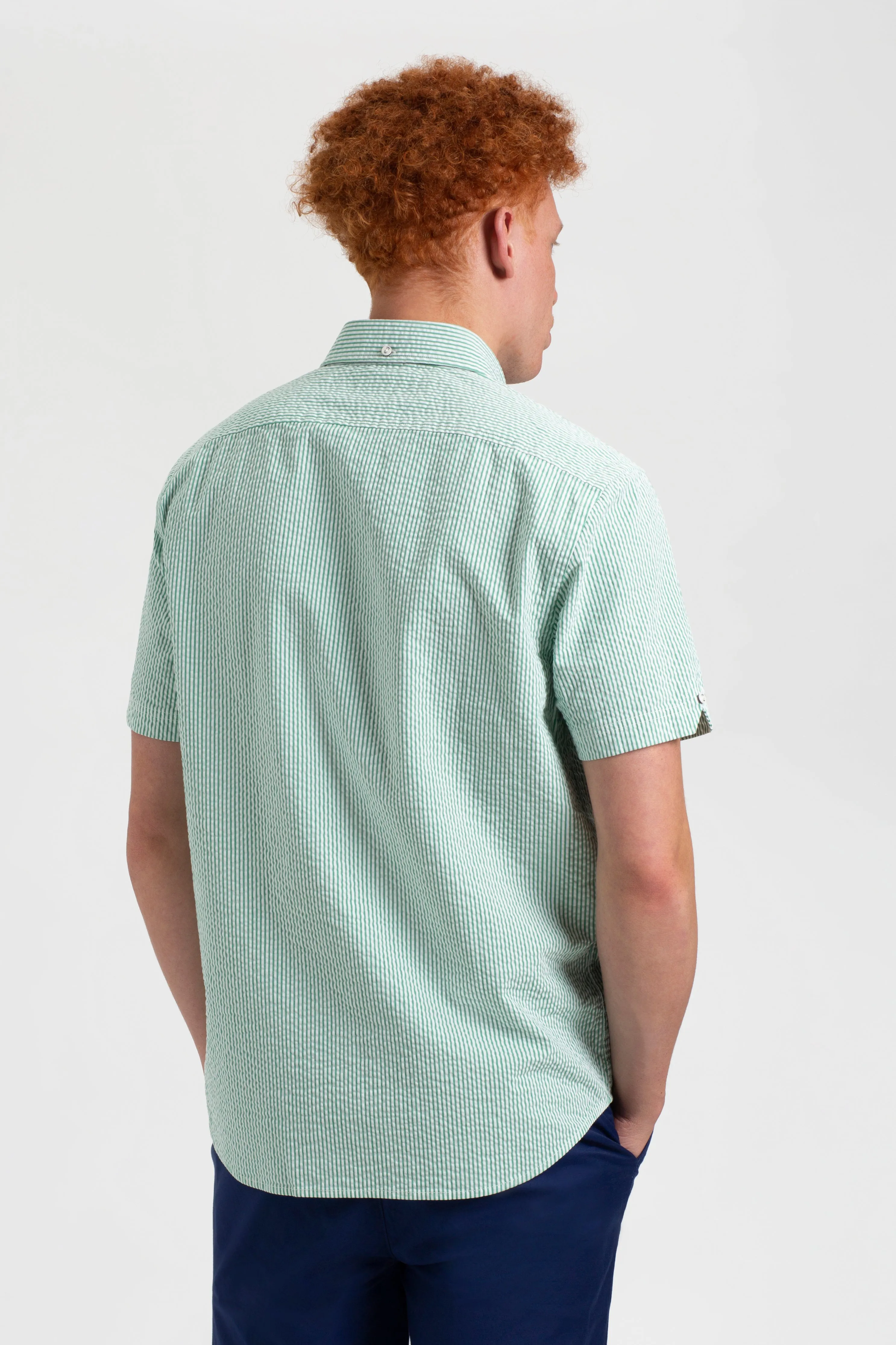 Seersucker Bengal Stripe Shirt - Green