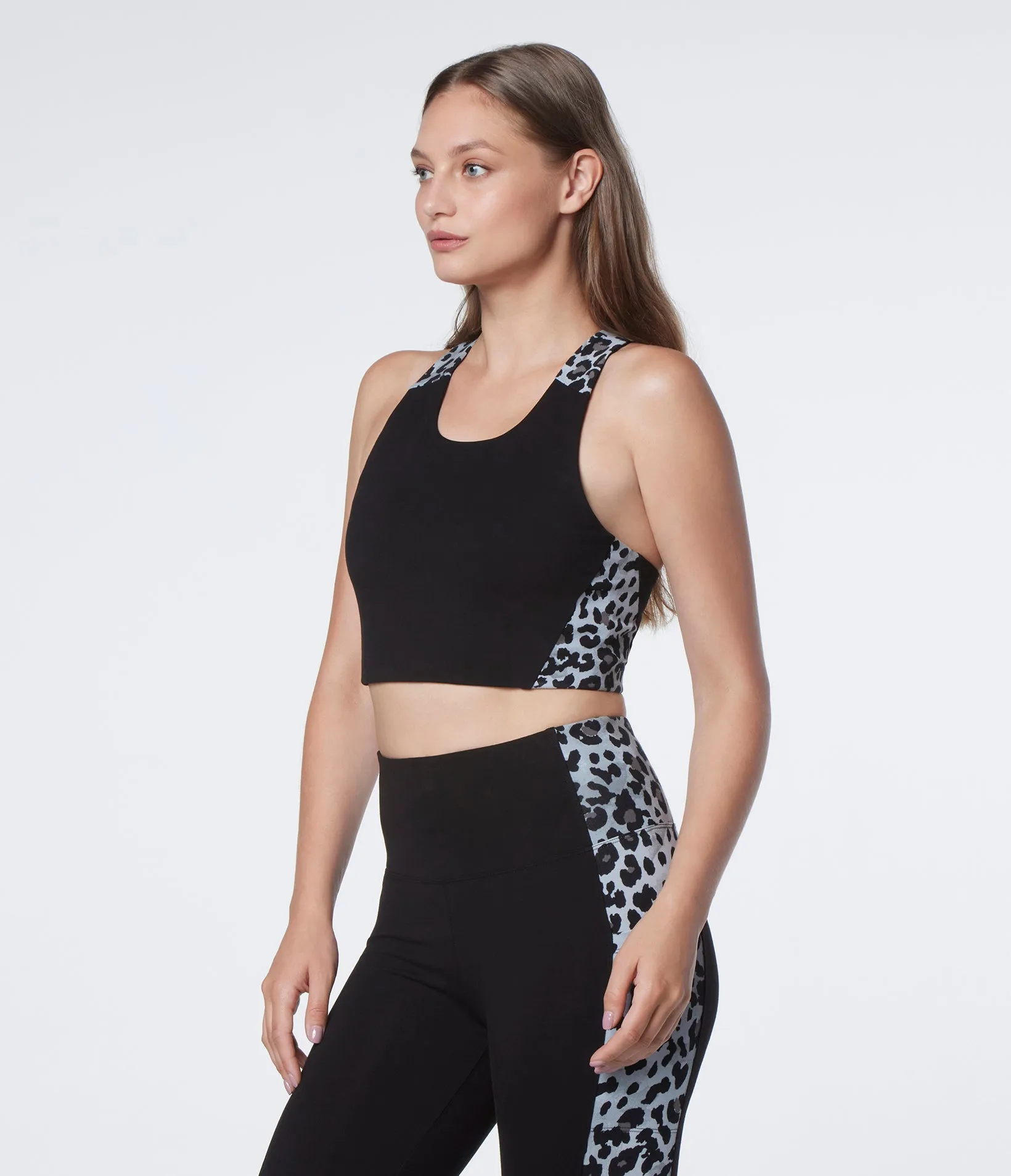 Spliced Printed Crop Tank