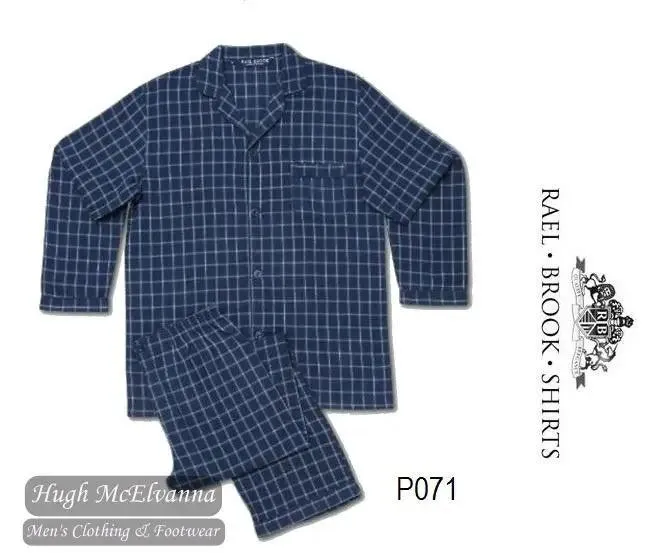 Standard Fit Check Brushed Cotton Pyjama Set by Rael Brook Style: P071