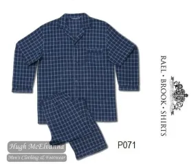 Standard Fit Check Brushed Cotton Pyjama Set by Rael Brook Style: P071