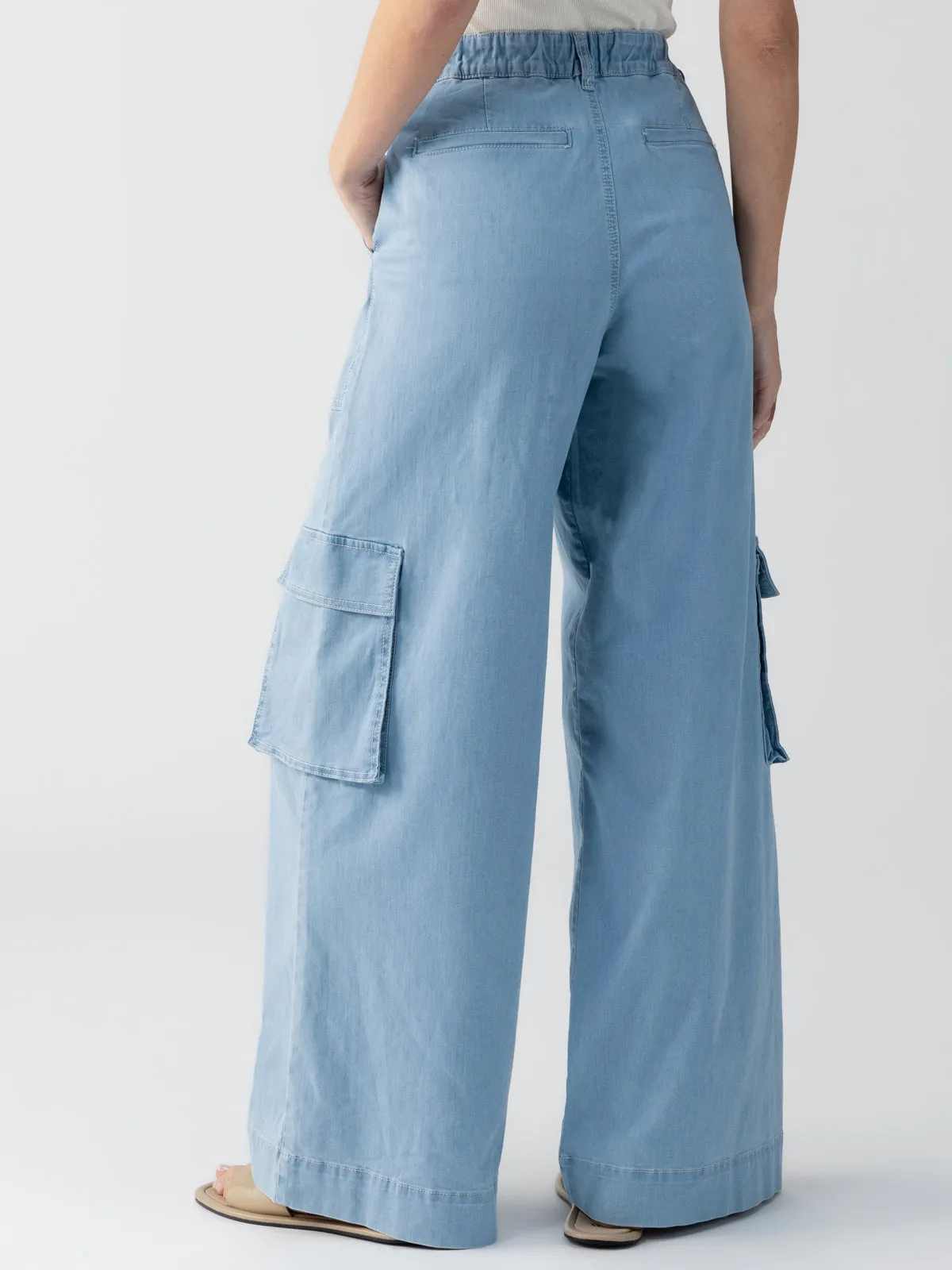 Sunset Semi-High Rise Denim Pant Pale Blue