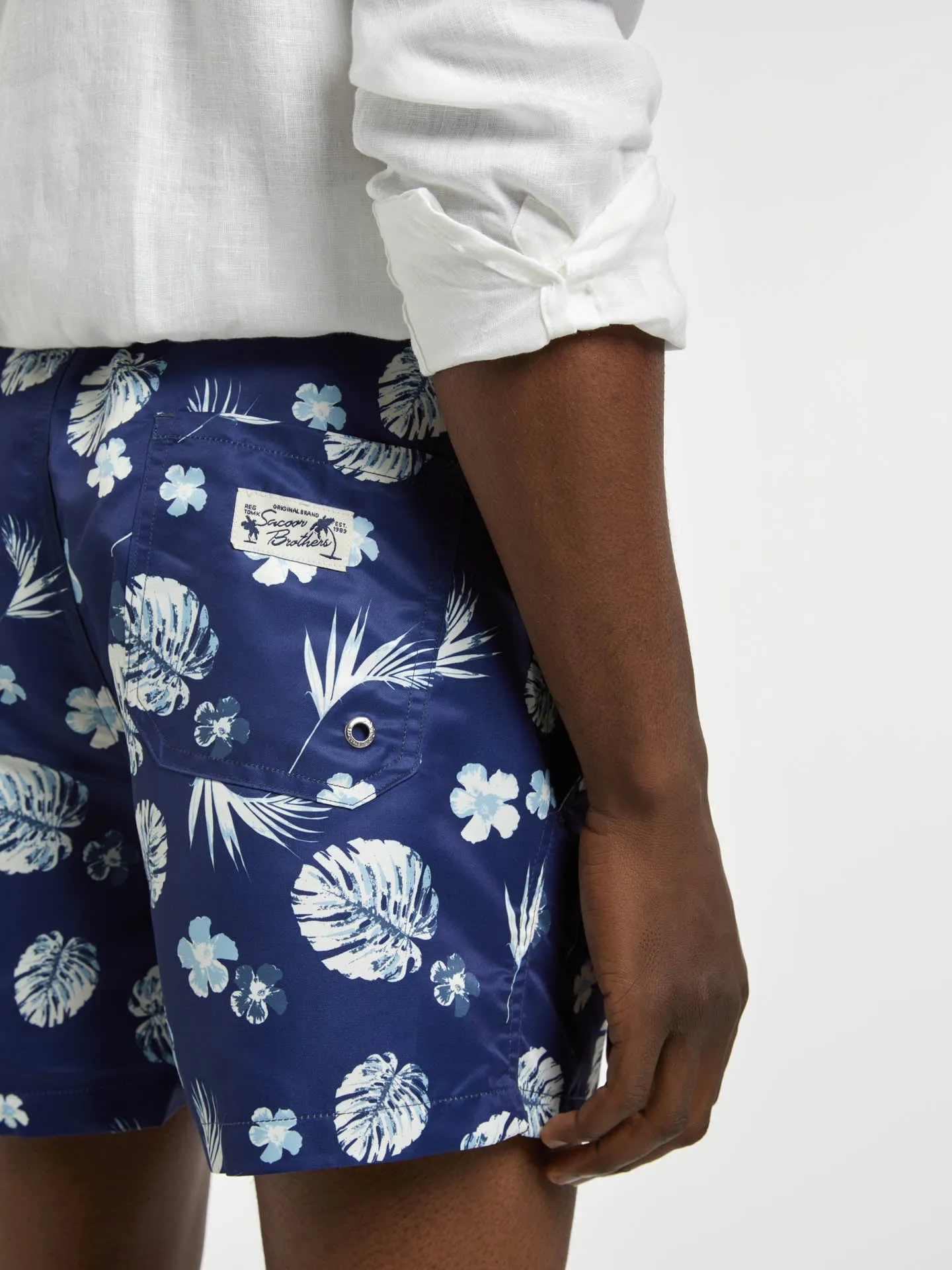 Swim Shorts With 'Aloha' Print