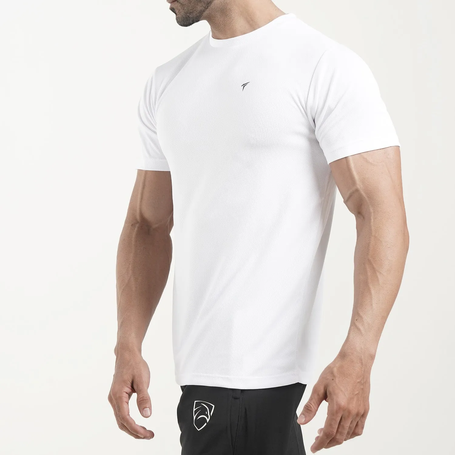 Tf-White Fearless Mesh Tee