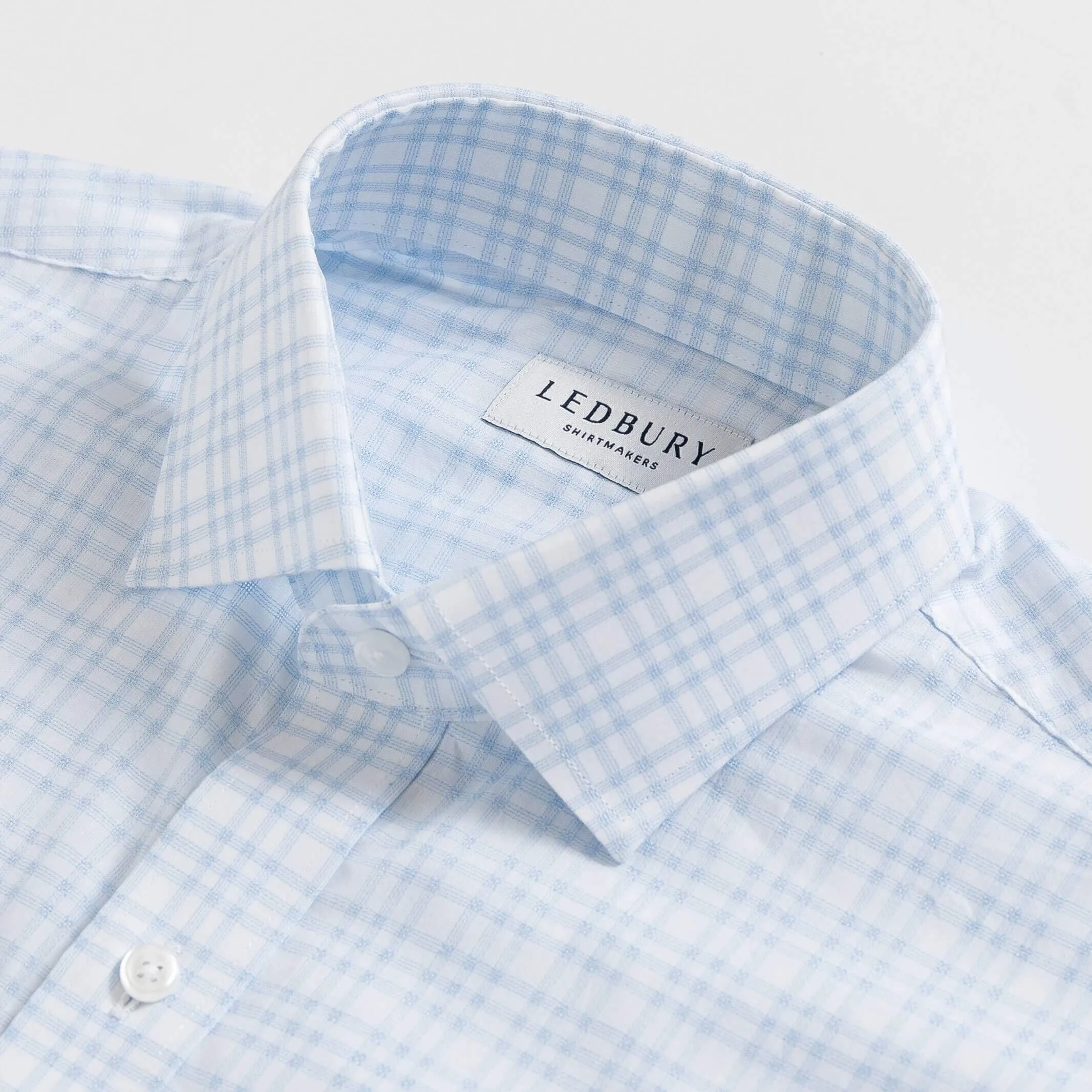 The Light Blue Ellis Plaid Custom Shirt