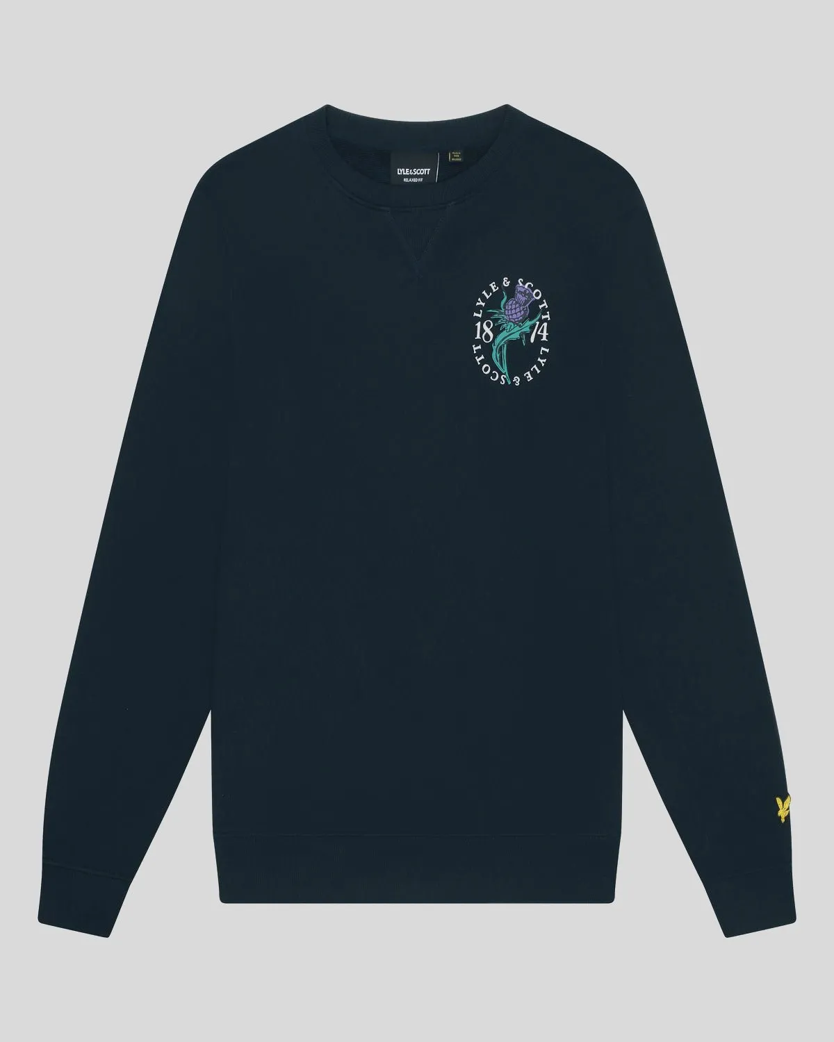 Thistle Flora Printed Crew Neck Sweatshirt