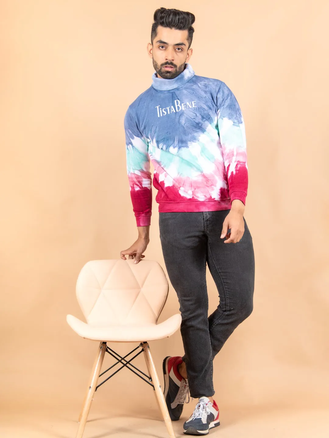 Tistabene Printed Tie and Dye Turtleneck