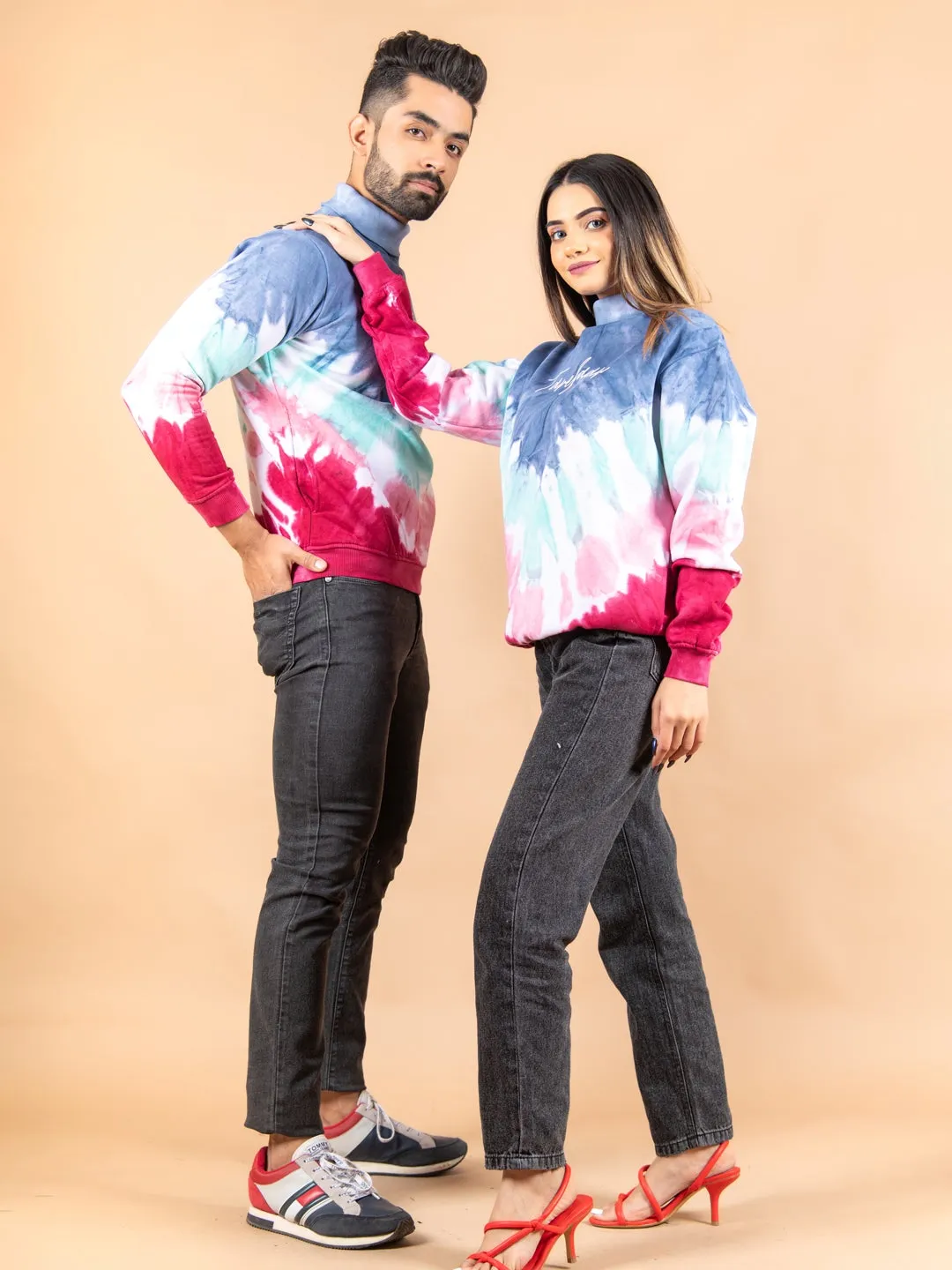 Tistabene Printed Tie and Dye Turtleneck