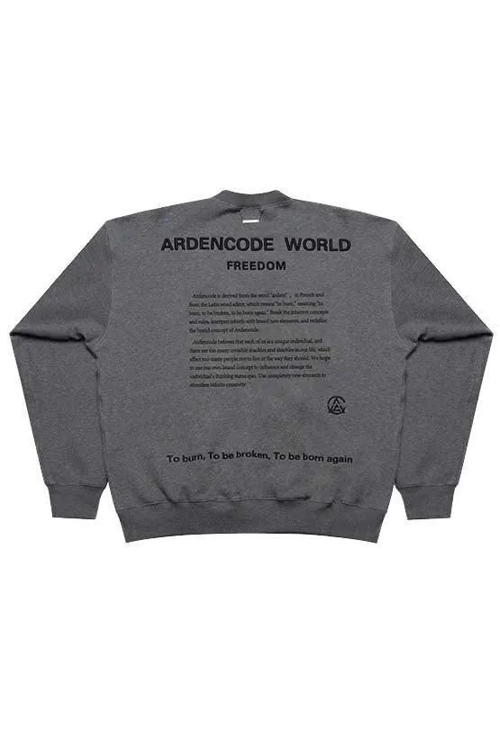 Unisex Grey Round-Neck Sweater