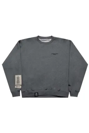 Unisex Grey Round-Neck Sweater