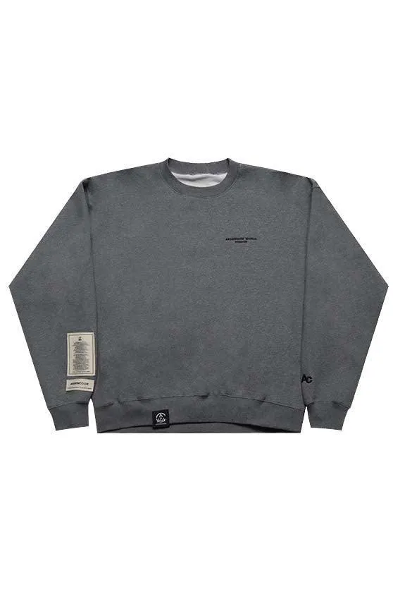 Unisex Grey Round-Neck Sweater