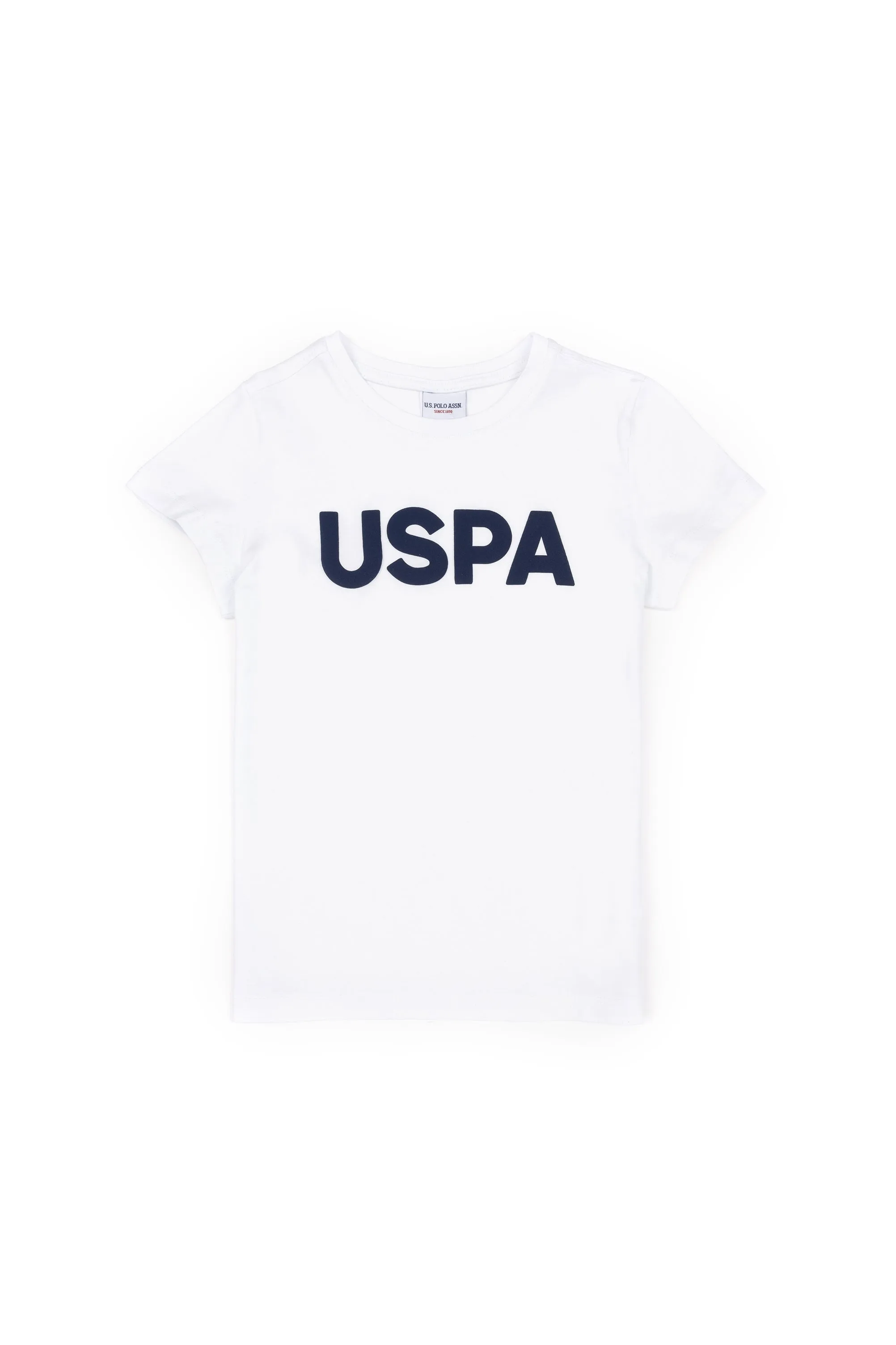 USPA Boys T-Shirt Round Neck White VR013 USTSB042