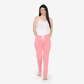 Vami Plain Cotton Rich Relax Lower For  Women - Peony