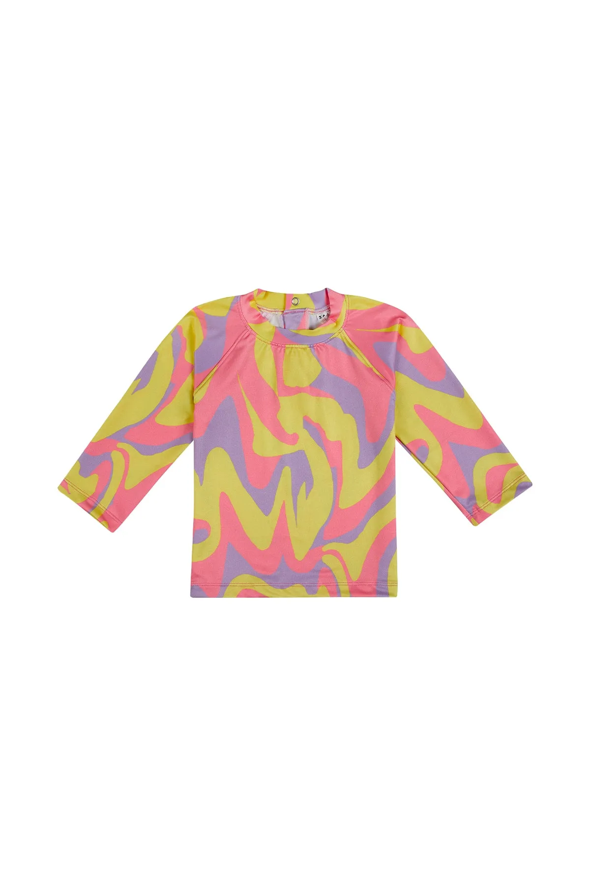 WAVY PRINT LONG SLEEVE TOP