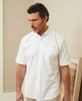 White Classic Fit Short Sleeve Oxford Shirt